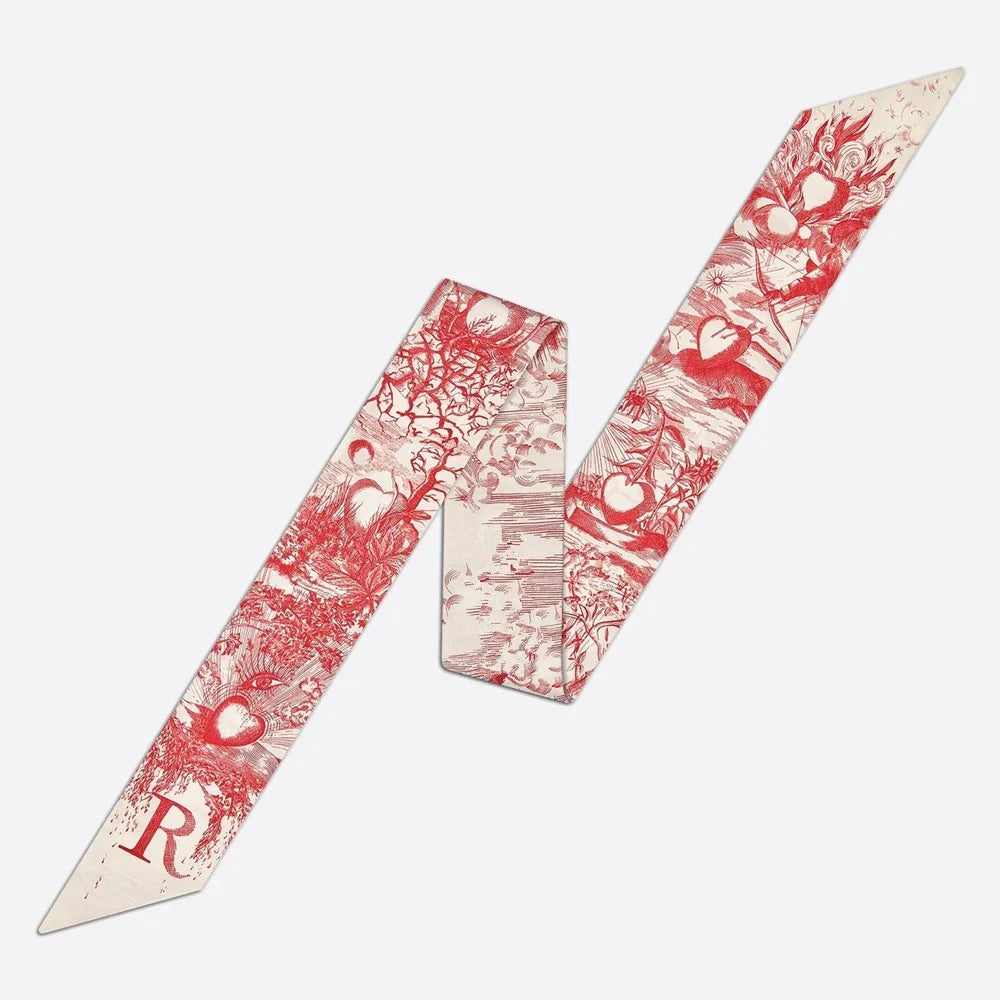 26 Letters Tarot Constellation Bag Scarf Twill Silk Scarves Women New Neckerchief Hair Headbands