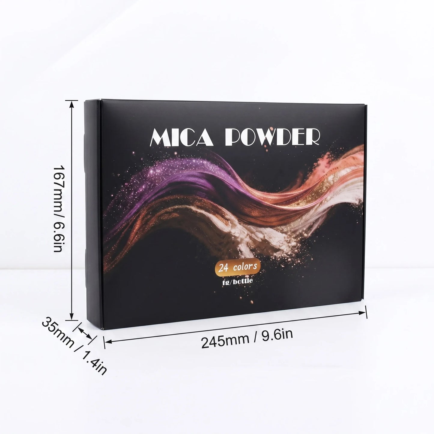 24Colors/Sets mica powder pigments, suitable for DIY resin, plaster, and candle molds; pearlescent resin pigments; jewelry-makin