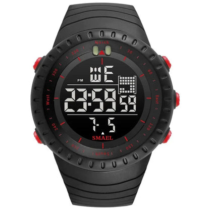 SMAEL Brand Men Electronics Watch Outdoor Sports Waterproof Big Dial Digital LED Alarm Digital-watch 1237 Sport Watch