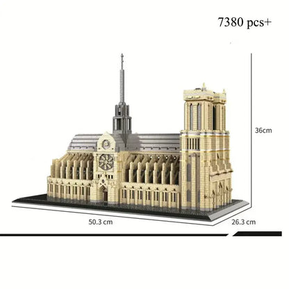 KNEW BUILT Huge New Swan Stone Castle Micro Mini Bricks for Adults Huge Assemble Architecture Toys Kits Diamond Build Blocks