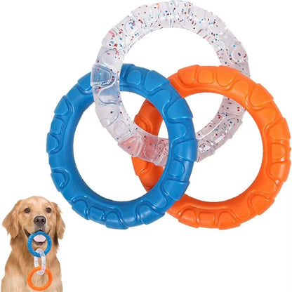 Dog Hollow Ball Toy Rubber Chew Toys for Dogs Cleaning Teeth Molar Bite Resistant Toy with Bell Puppy Training Game