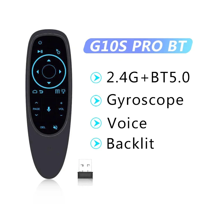 G10S 2.4G Wireless Air Mouse G10S PRO Voice Remote Control Gyroscope IR Learning G10SPRO BT For Android TV Box