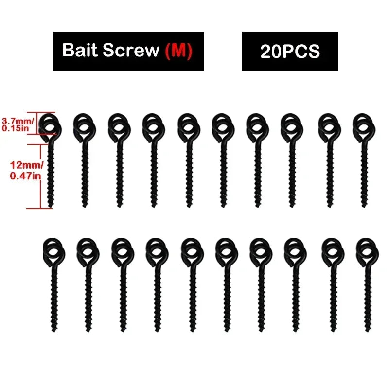 Carp Bait Screws With Ring Mirco Swivel Carp Bait For Carp Ronnie Rig Zig Chod Boilies Screws Carp Hiar Rig Terminal Tackle