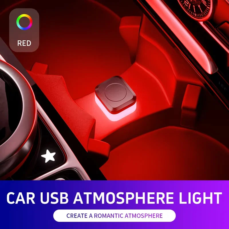 1x Car USB LED Light Mood Lamp Plug Play Universal LED Interior Atmosphere Light Auto Reading Lamp Decorations Decorative Strip