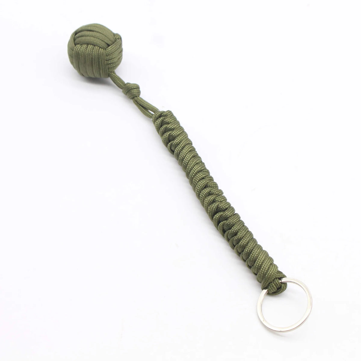 Outdoor Self Defense Key Chain Emergency Survival Protecting Monkey Fist Steel Ball Bearing Parachute Lanyard Camping Paracord