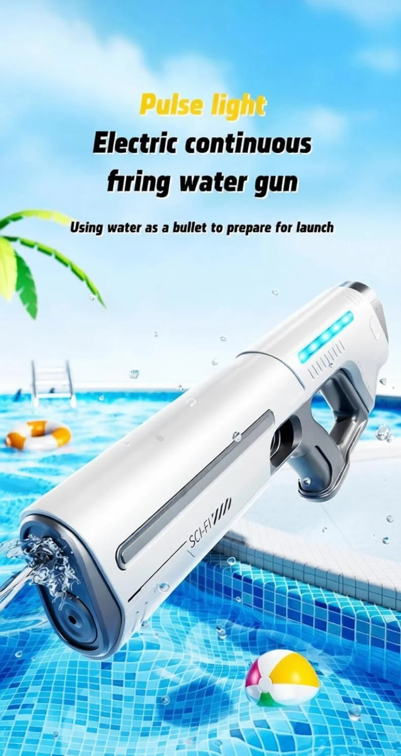 Electric Water Gun Toy for Adults Powerful Automatic Suction Water Blaster Summer Gift Beach Pool Garden Game Outdoor Fun Toy