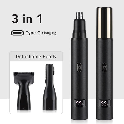 Rechargeable Nose Hair trimmer and Facial Hair remover for Men Nose Hair Shaver for nasal clearance - portable grooming tool for