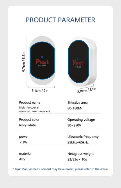 Ultrasonic Electronic Insect Repellent And Mouse Repellent Household Insect Repellent Mini Silent Safe Plug Electric 2026 New