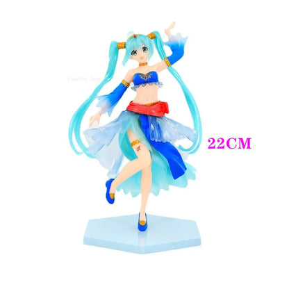 Anime Figure Cherry Blossoms Dress Action Figures Kawaii Swimsuit Vocaloid PVC Collectible Model Toys Girl Gift