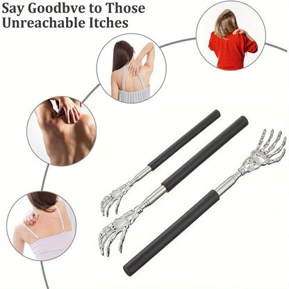 Portable Extendable Back Scratcher Stainless Steel Telescoping Back Scratcher for Both Human and Pets Extendable Back Massager