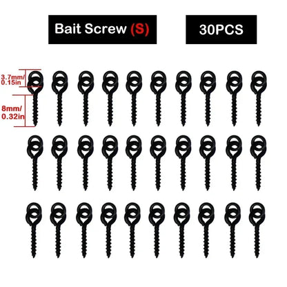 Carp Bait Screws With Ring Mirco Swivel Carp Bait For Carp Ronnie Rig Zig Chod Boilies Screws Carp Hiar Rig Terminal Tackle