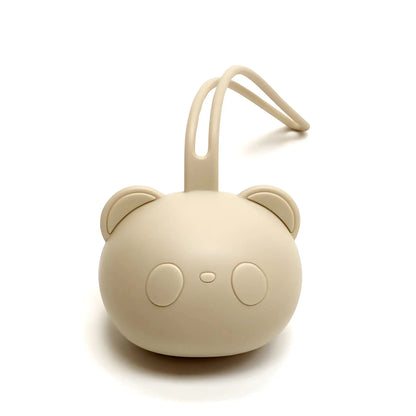 Bear Pacifier Bag Baby Soother Silicone Dust Organiser Bag Portable Baby Pacifier Chain Bag