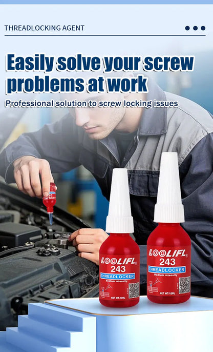 Screw Lock Threadlocker Red Screw Glue Thread Locking Agent Anaerobic Glue Anti-loose Universal Thread Sealants