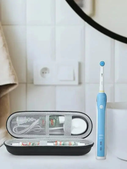 1pcs Electric Toothbrush Travel Case for Oral-B Pro/iO, Philips Sonicare, Oral B Toothbrush Case for Brush Heads & Accessories