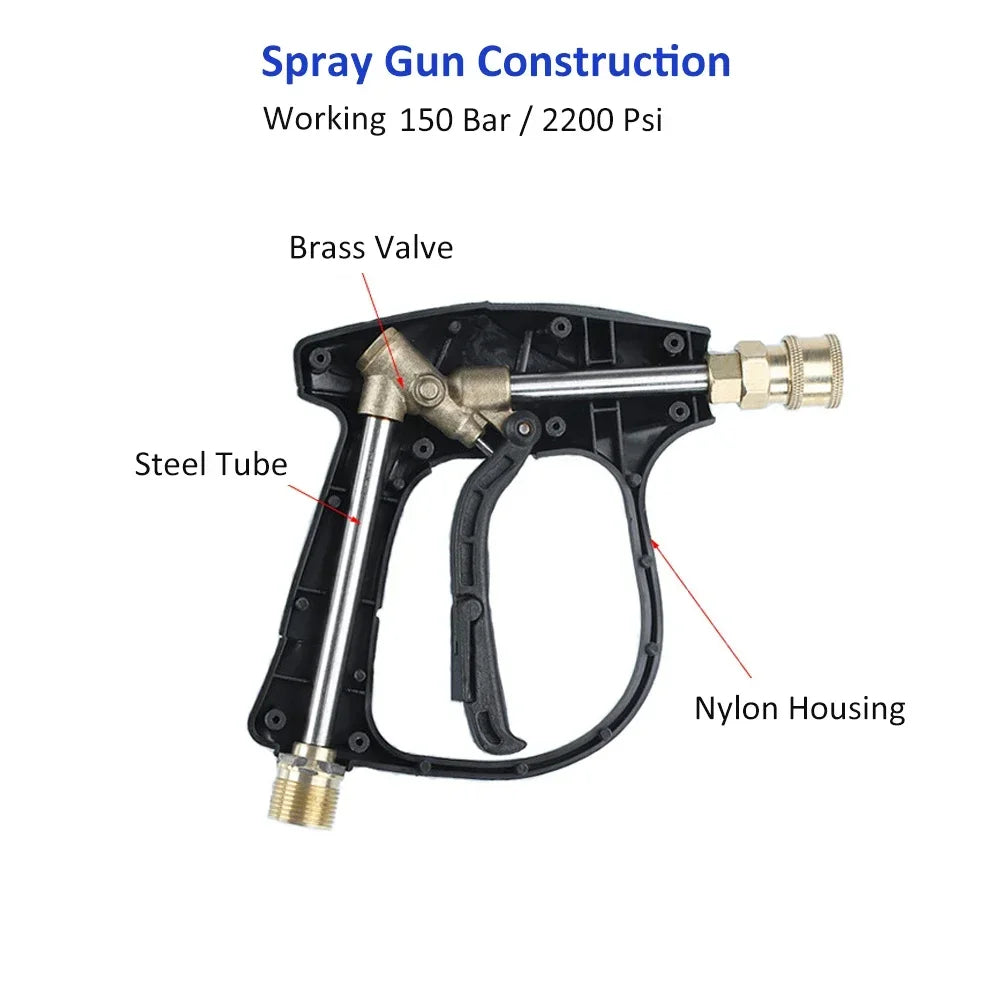 Pressure Washer Water Gun Kit for Car Cleaning Hose Connector For Karcher Nilfisk Parkside Bosch Quick Connector Nozzles