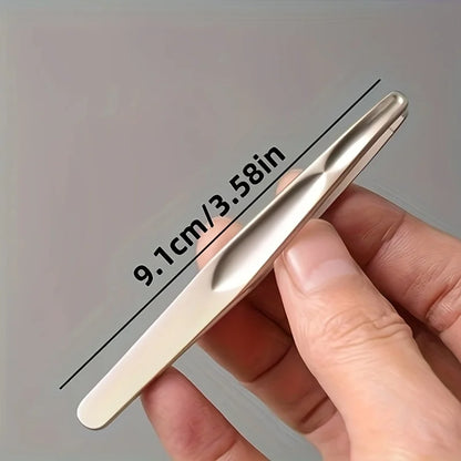 Premium Round Head Tweezers for Eyebrow & Facial Hair Removal Seamless Clips Short Hair Precision Beard Clip