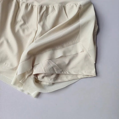 Summer Women's Sports Shorts Mesh 2 In 1 Quick-dry Yoga Shorts Breathable Fitness Shorts High Waist Fitness Running Shorts