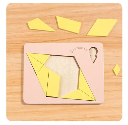 Wooden Geometric Puzzles Challenge Impossible Brain Burning Decompression IQ Mind Brain Teaser Jigsaw Puzzle for Adults Kids