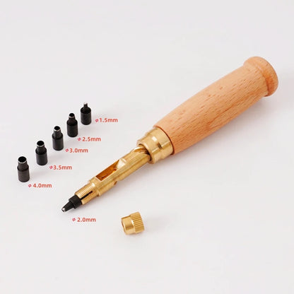Automatic Belts Punch Replaceable Mute Rotary Punching Punchers Leather Punch Watch Craft Tool Hole Punch Screw Drill Tip Die