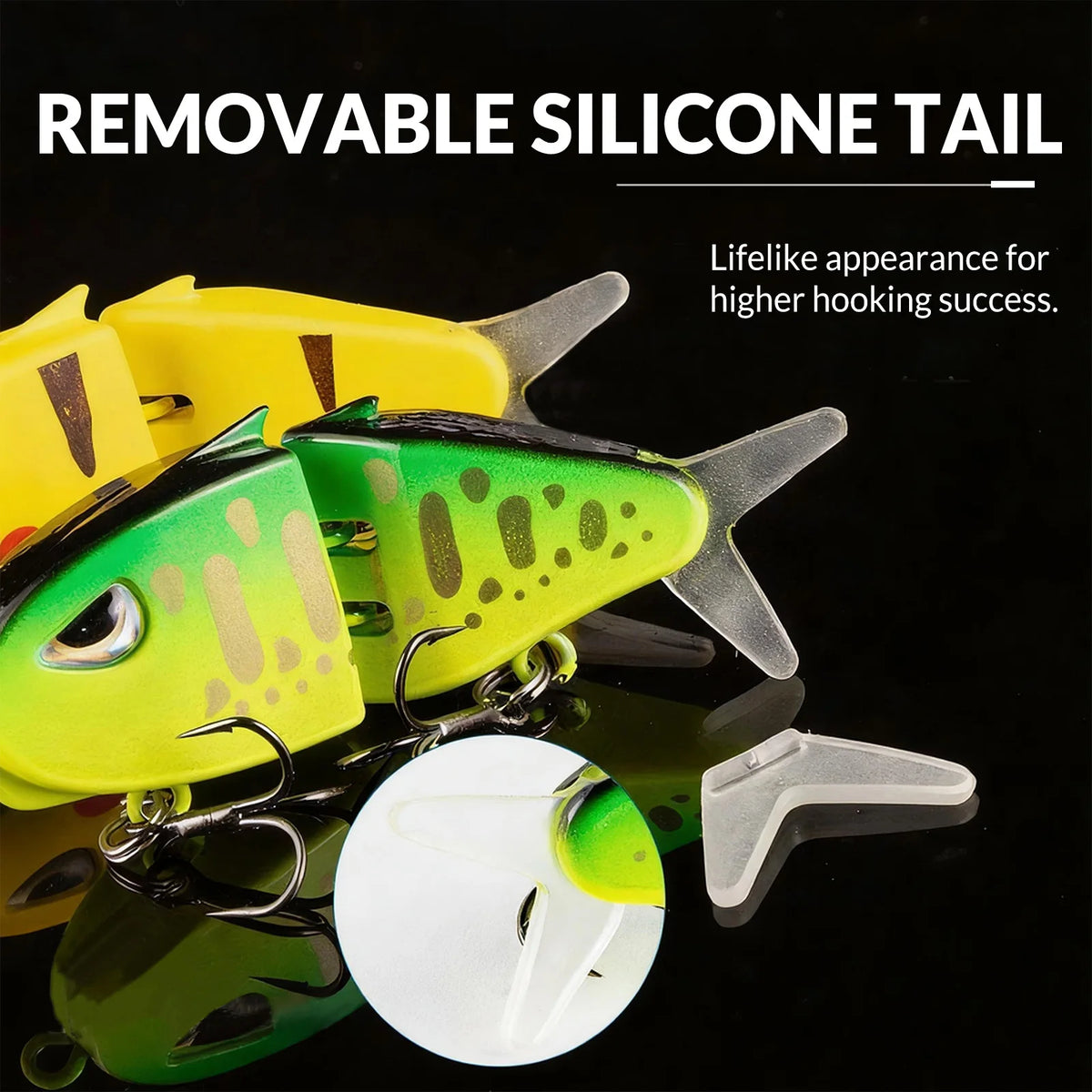 9KM Swimbait Fishing Lure VIB Slow Sinking Wide S Motion Lure with 3D Eyes Mini Glide Bait ABS Material for Bass Trout Fishing