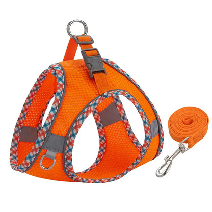 Pet Dog Harness and Leash Set for Small Medium Dogs Outdoor Walking Reflective Cat Vest Harness Chihuahua Yorkie Pet Supplies