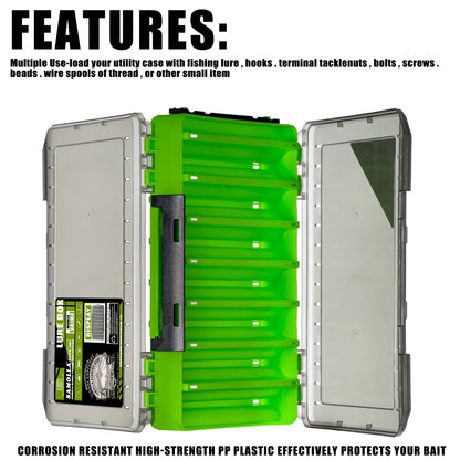 SAMOLLA Large Fishing Tackle Box Lure Storage Double Sided Lure Hook Boxes Baits Container Storage Case Fishing Accessories
