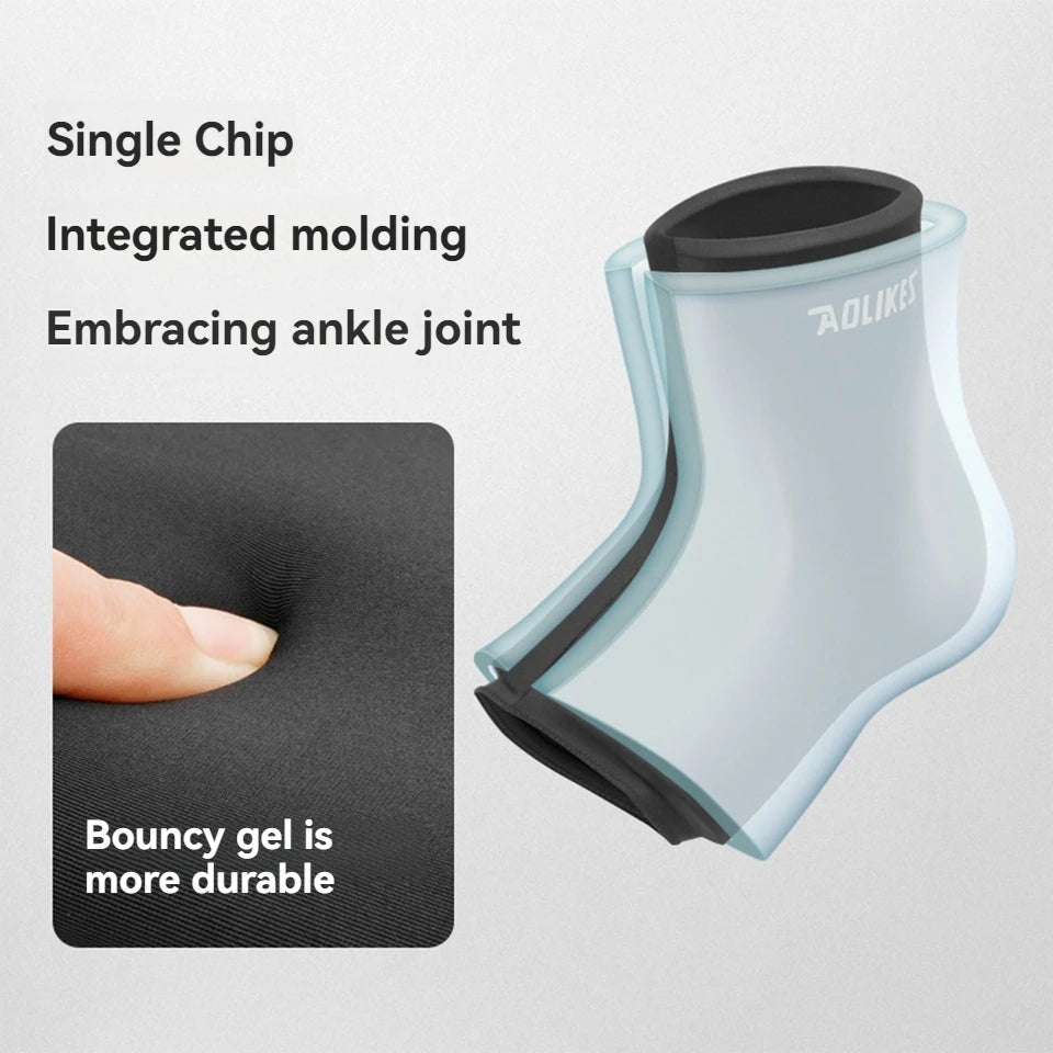 AOLIKES 1PCS Hot and Cold Relief Gel Ankle Sleeve,Soft-Touch Stretch Fabric,Contoured Hydrogel Design for Comfort and Relaxation