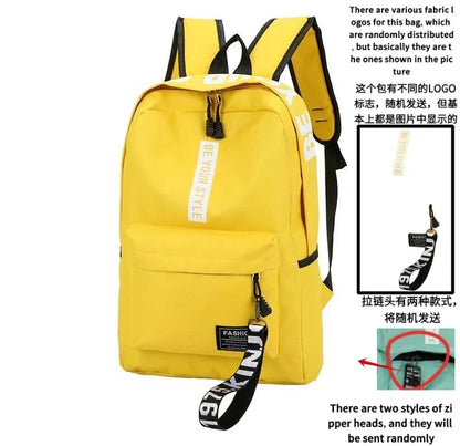 Fashion trend backpack backpack for men and women junior high school high school student bag large capacity korean version of th