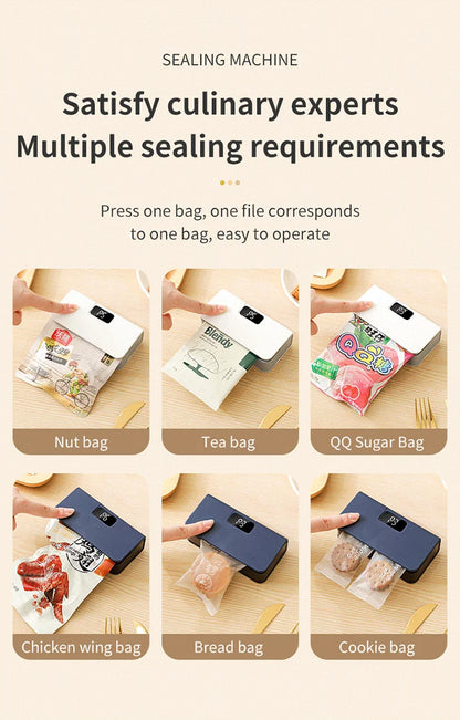 Plastic Bag Sealer Mini Heat Bag Sealing Machine Rechargeable Handheld Food Packaging Heat Sealer Thermal Bags Sealing Machine