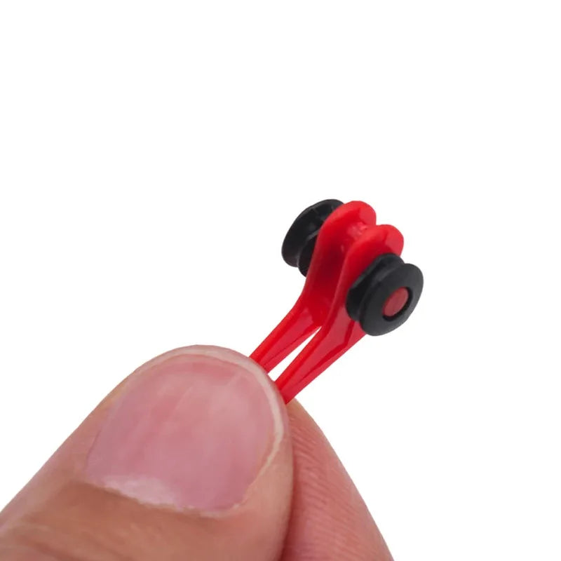 10PCS Fishing Bait Holder Hooks with Safety Keeper Plastic Lure And 2 Rubber Rings Fishing Rod Pole Tackle for Angling