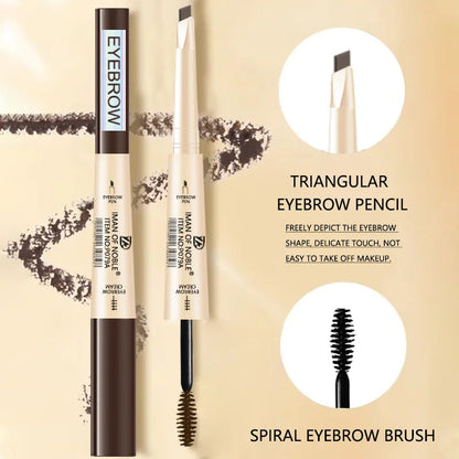Thin Headed Eyebrow Pencil With Waterproof And Durable Brush Head Contour, Naturally Suitable For Everyone