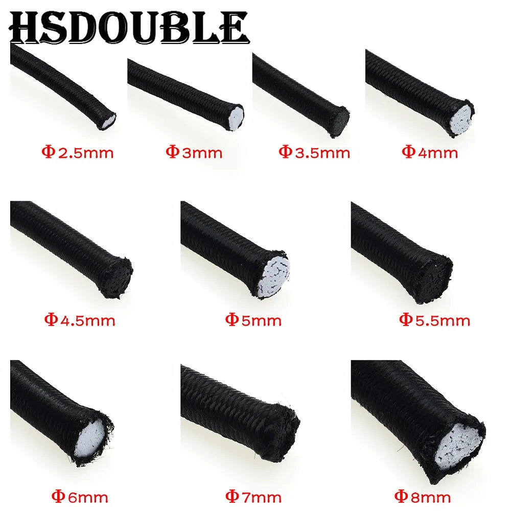 10 Meters Strong Elastic Rope Bungee Shock Cord Stretch String for DIY Jewelry Making Outdoor Project Tent Kayak Boat Backage