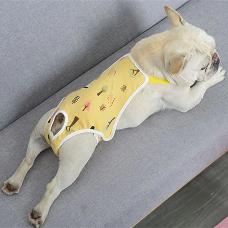 Adjustable French Bulldog Pet Shoulder Strap Physiological Pants Washable Female Dog Underwear Safety Trousers mascotas Shorts