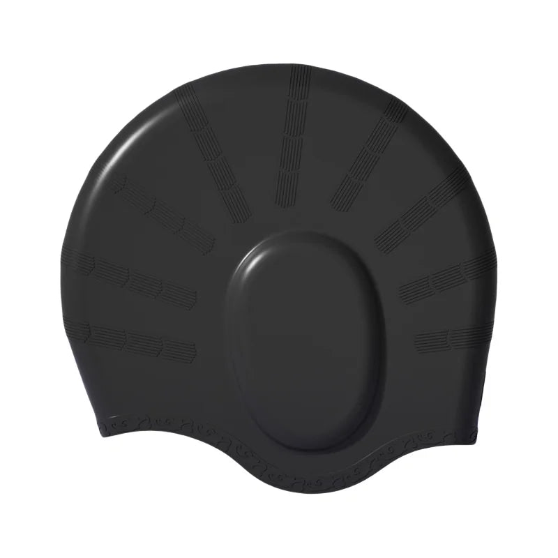 Ear Protection Silicone Swimming Cap for Women Men Long Hair Waterproof Enlarged Swim Pool Cap