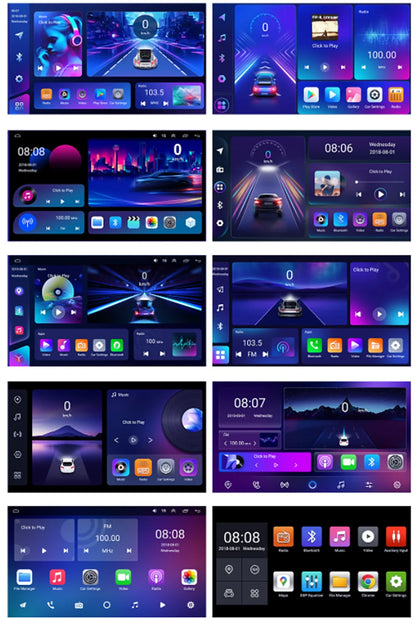 7/9/10 inch Universal Android 13 Car Radio 32G/64G Autoradio android 2 Din car radio GPS BT Central Multimedia Smart car systems