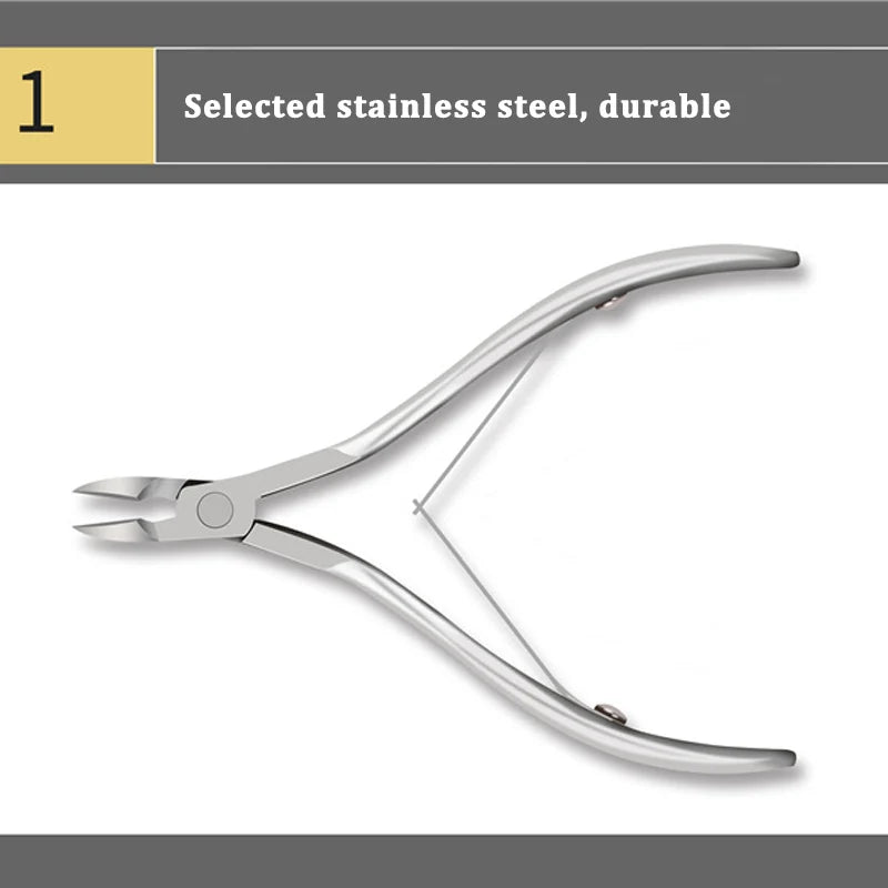 1/5 Pcs Toenail Fingernail Cuticle Nippper Professional Nail Clipper Manicure Cutter Scissoris Stainless Steel  Trimmer Tools