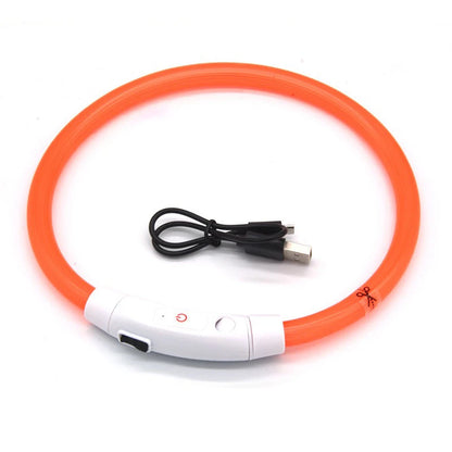 New Dog Luminous Collar Bright Dog Collar Glowing Led Light Dog Collar Light Night Safety GXQ02
