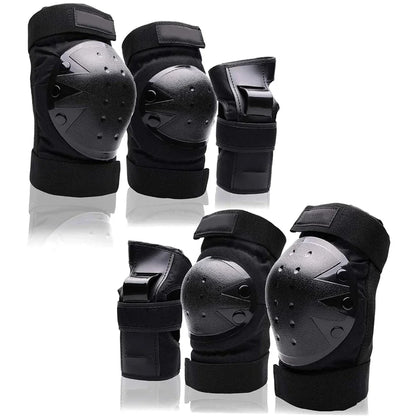 Kids/Adults Knee Elbow Pads Wrist Guards, Protective Gear Set for Roller Skates, Cycling, BMX, Skateboard, Scooter Riding Sports