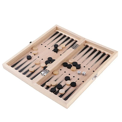 3 In 1 Board Party Table Games Dice Chess Backgammon Board Entertainment Travel Games Checkers Chess
