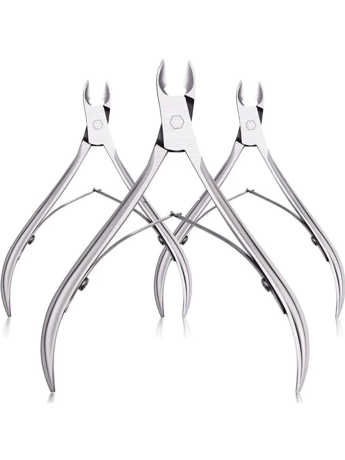 1/3pcs Cuticle Nippers Cutter Stainless Steel Nail Cuticle Trimmer Remover with Pointed Blade Scissors Pedicure Manicure Tool