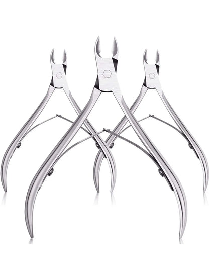 1/3pcs Cuticle Nippers Cutter Stainless Steel Nail Cuticle Trimmer Remover with Pointed Blade Scissors Pedicure Manicure Tool