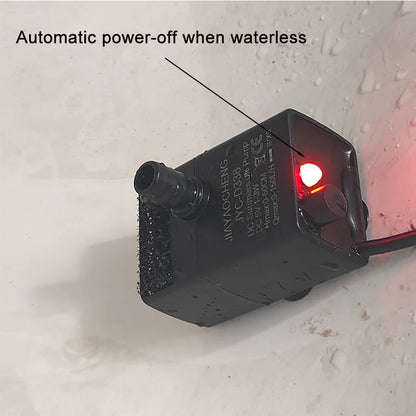 Ultra Quiet USB Aquarium Fish Tank Filtration Pump Mini Pet Fountain Submersible Adjustable Flow Water Circulation Pump 5V 5W