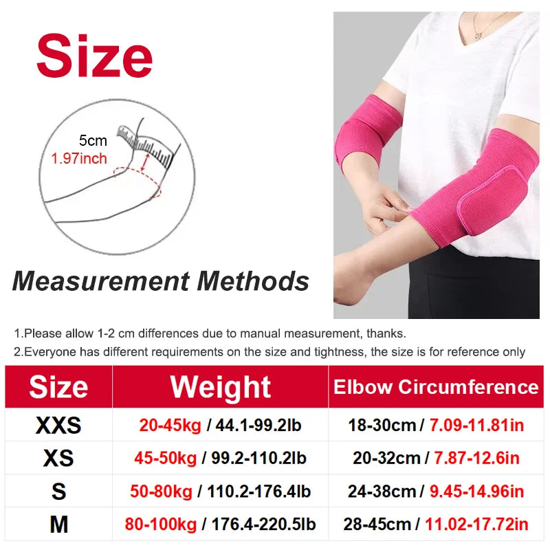 Elastic Elbow Pads Thickened Sponge Elbow Knee Protectors Guard Basketball Volleyball Sport Arm Sleeve Pad Adults Children