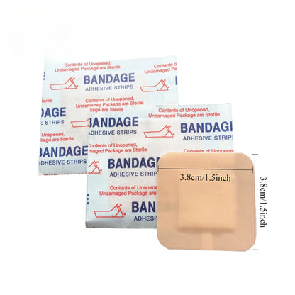 50pcs Extra-Large Waterproof & Breathable Bandages for Emergency Wound Care PE Material, Ideal for Sports Injuries & Outdoor Use