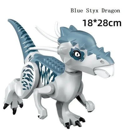 Jurassic World Brutal Raptor Building Blocks Dinosaur Model Tyrannosaurus Indominus T-Rex Assemble Educational Toy For Kids Gift