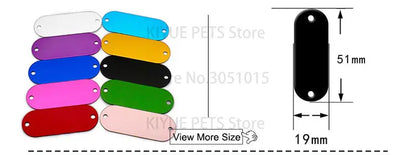 Personalized Random Mix 20pcs Aluminum Pet Dog Tag Nameplate Pedant For Cat Collar Ring Anti-Lost Accessories