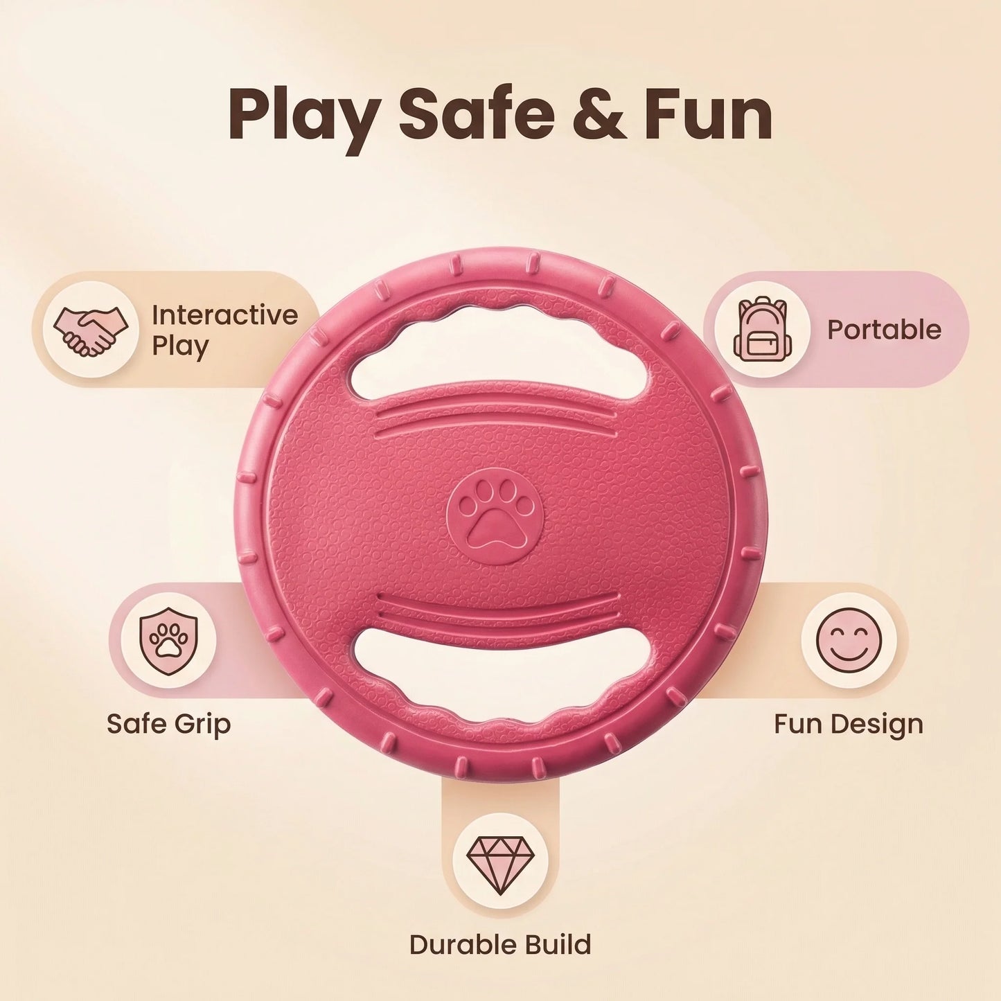 EVA Flying Disc Dog Training Toy Puppy Outdoor Interactive Game Playing Supplies Pet Chewing Flying Saucer Floating Water Toy