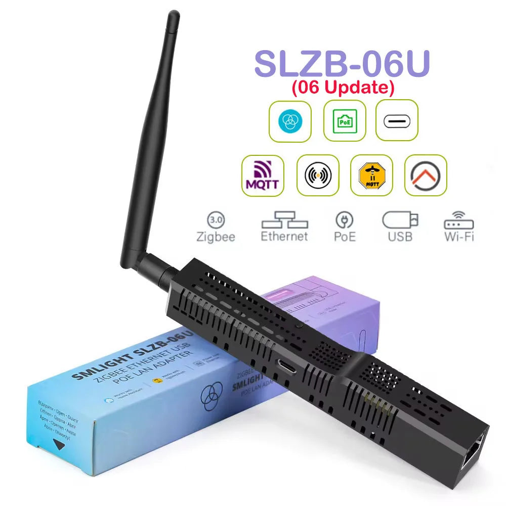 SMLIGHT SLZB-06/M/P7 Zigbee 3.0 to Ethernet,USB,and WiFi gateway coordinator with PoE,works with Zigbee2MQTT,Home Assistant,ZHA