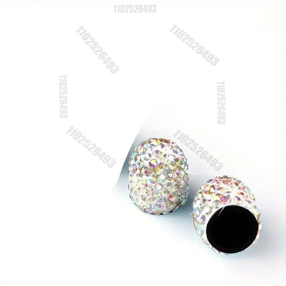 Diamond Crystal Motorcycle Car Tire Valve Caps 4/2pcs Shining Dust-proof Wheel Valve Cover Vehicle Bling Valve Cap Styling Toos