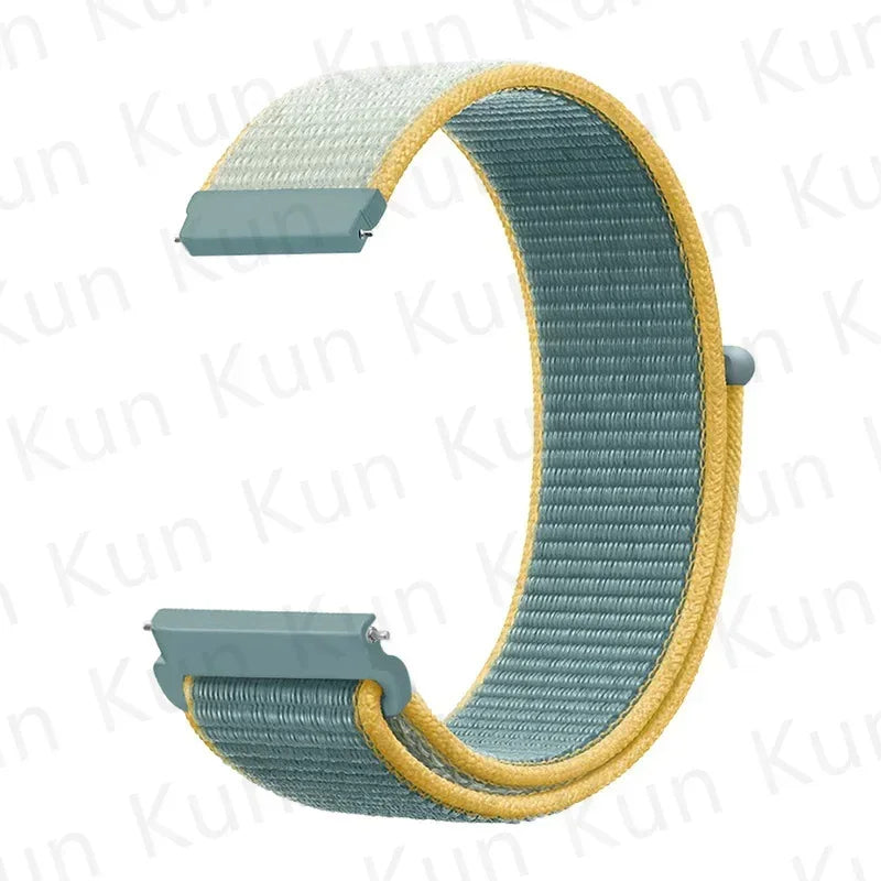 20mm 22mm Band For Samsung Galaxy Watch 6/5/4/5pro/4/6 Classic/active 2 Nylon loop sport bracelet huawei watch GT 4-2-2e-3 Strap